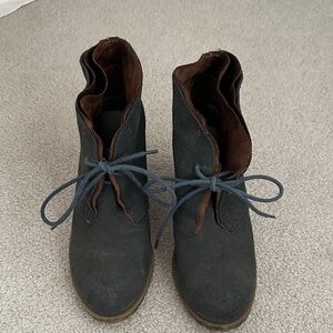 Ruff Hewn Charcoal and Chestnut Lace-Up Booties